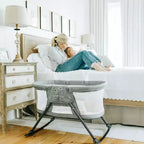 Berceau à bascule portable Baby Delight Slumber Deluxe : Baldaquin, base à bascule, cadre en métal