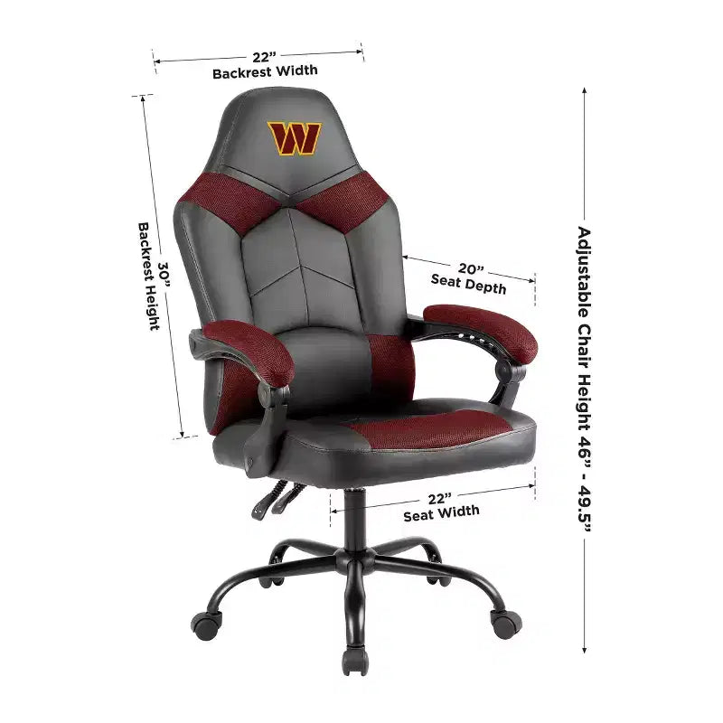 Fauteuil de bureau oversize NFL Washington Commanders
