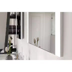 Miroir Mural LED Lumineux Premium 24"x30" sans Cadre avec Température de Couleur Fixe et Verre Anti-Buée - Tosca : Commande Tactile, Miroir de Maquillage Mural