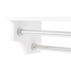 Organisateur de salle de bain au-dessus des toilettes Dover avec étagères ouvertes et deux porte-serviettes Blanc - Alaterre Furniture