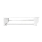 Organisateur de salle de bain au-dessus des toilettes Dover avec étagères ouvertes et deux porte-serviettes Blanc - Alaterre Furniture