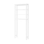 Organisateur de salle de bain au-dessus des toilettes Dover avec étagères ouvertes et deux porte-serviettes Blanc - Alaterre Furniture