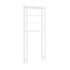 Organisateur de salle de bain au-dessus des toilettes Dover avec étagères ouvertes et deux porte-serviettes Blanc - Alaterre Furniture