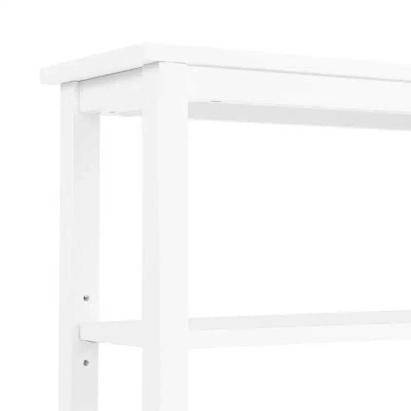 Organisateur de salle de bain au-dessus des toilettes Dover avec étagères ouvertes et deux porte-serviettes Blanc - Alaterre Furniture