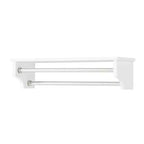 Organisateur de salle de bain au-dessus des toilettes Dover avec étagères ouvertes et deux porte-serviettes Blanc - Alaterre Furniture