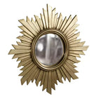 Miroir mural décoratif Sunburst Euphoria Argent foncé - Howard Elliott