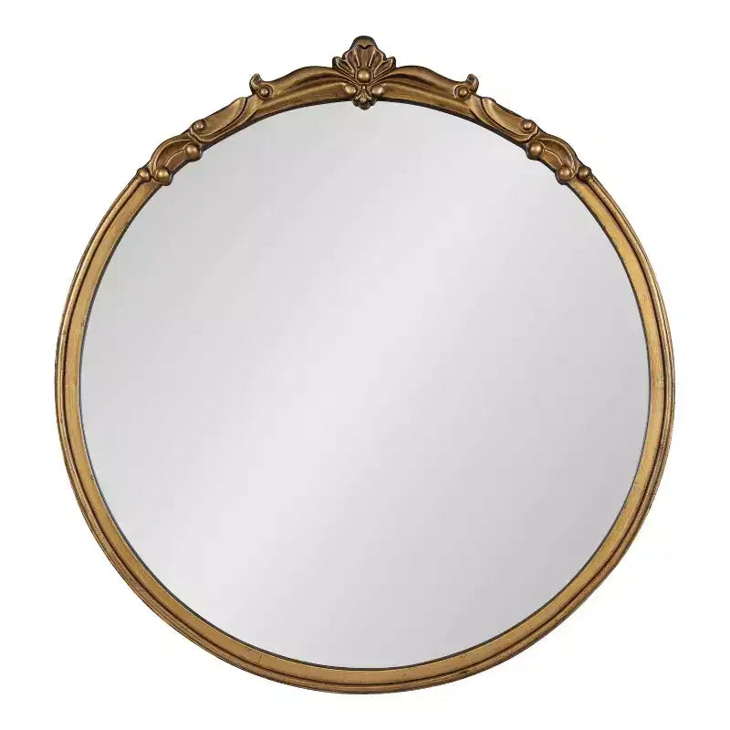 Miroir Mural Encadré Marchon Or 30" x 30" - Kate & Laurel All Things Decor : Rond Moderne Décoratif, Aucun Assemblage Requis