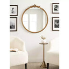 Miroir Mural Encadré Marchon Or 30" x 30" - Kate & Laurel All Things Decor : Rond Moderne Décoratif, Aucun Assemblage Requis