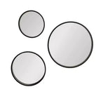 Kate & Laurel All Things Decor, lot de 3 miroirs muraux ronds Travis, noirs