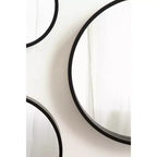 Kate & Laurel All Things Decor, lot de 3 miroirs muraux ronds Travis, noirs