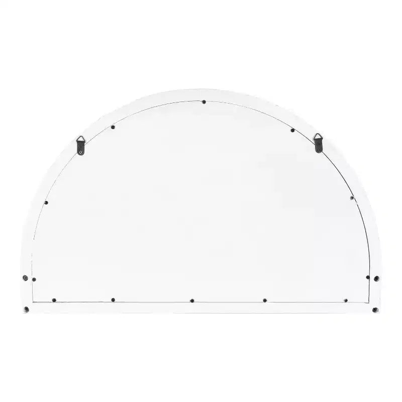 Miroir mural arqué encadré en bois Hollowday avec étagère Blanc 48,25 x 76,2 cm - Kate & Laurel All Things Decor