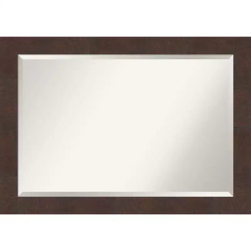 41" x 29" Wildwood Framed Wall Mirror Brown - Amanti Art