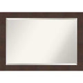 41" x 29" Wildwood Framed Wall Mirror Brown - Amanti Art