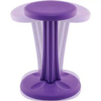 Tabouret oscillant violet pour préadolescents de 18,7 po - Kore : Siège actif, hauteur fixe, cadre en plastique, 10 ans et plus