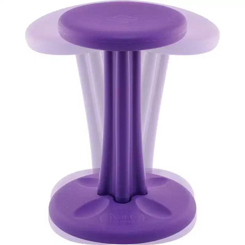 Tabouret oscillant violet pour préadolescents de 18,7 po - Kore : Siège actif, hauteur fixe, cadre en plastique, 10 ans et plus