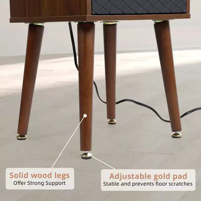 Table de chevet Acekool en acrylique transparent 45 x 30 x 39 cm (L x l x H), table d'appoint minimaliste moderne avec pieds triangulaires, aucun assemblage requis