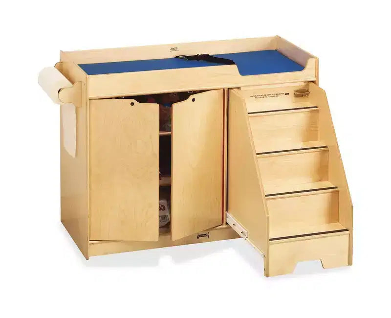Jonti-Craft Table à langer avec escalier rétractable 48 x 22,5 po Beige