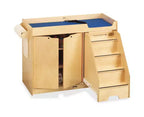 Jonti-Craft Table à langer avec escalier rétractable 48 x 22,5 po Beige