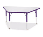 Jonti-Craft Berries Elementary Height Prism Edge Trapezoid Table (24 x 48) in Purple