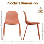 Pexfix Chaises de salle à manger empilables en plastique avec pieds en métal, lot de 4