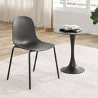 Pexfix Chaises de salle à manger empilables en plastique avec pieds en métal, lot de 4