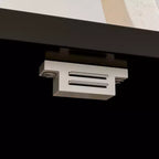 Meuble TV Noir Famapy avec Portes à Motifs Géométriques - Accents Dorés, Console Multimédia Moderne