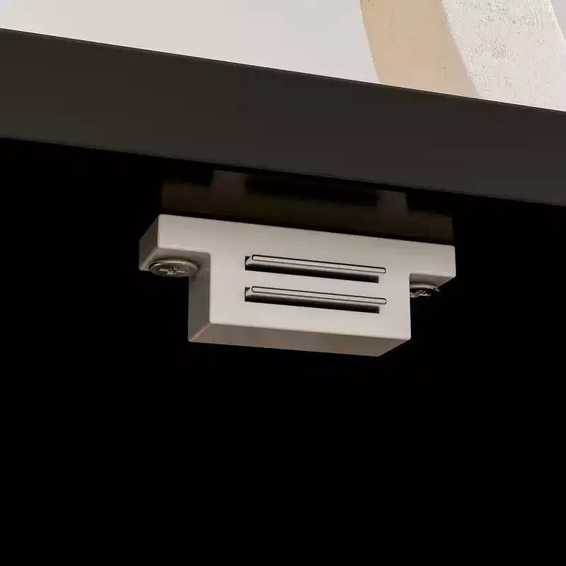 Meuble TV Noir Famapy avec Portes à Motifs Géométriques - Accents Dorés, Console Multimédia Moderne