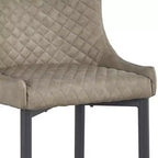 HomeRoots Lot de deux tabourets de bar à hauteur de comptoir, 26 po, en faux cuir gris et noir et métal, dossier bas