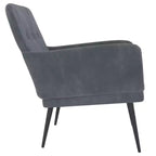 vidaXL Fauteuil Gris foncé 24.4x31.1x31.1 Velours - Gris foncé