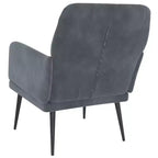 vidaXL Fauteuil Gris foncé 24.4x31.1x31.1 Velours - Gris foncé