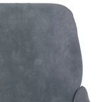 vidaXL Fauteuil Gris foncé 24.4x31.1x31.1 Velours - Gris foncé