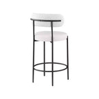 Meridian Furniture, Tabouret de bar Beacon en cuir vegan crème, lot de 2