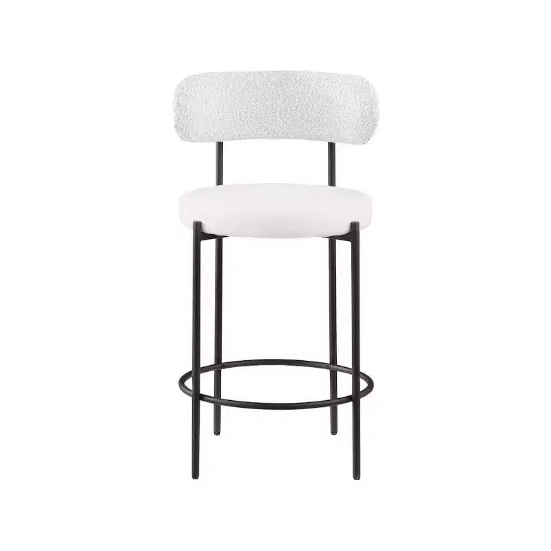 Meridian Furniture, Tabouret de bar Beacon en cuir vegan crème, lot de 2