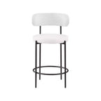 Meridian Furniture, Tabouret de bar Beacon en cuir vegan crème, lot de 2