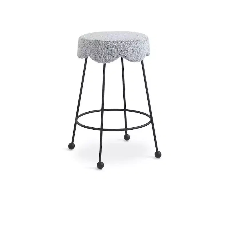 Meridian Furniture,Fleur Grey Fabric Counter Stool