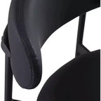 Meridian Furniture, Tabouret de comptoir Lupita en cuir vegan noir, Lot de 2