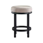 Meridian Furniture, Tabouret de comptoir en velours Monette taupe