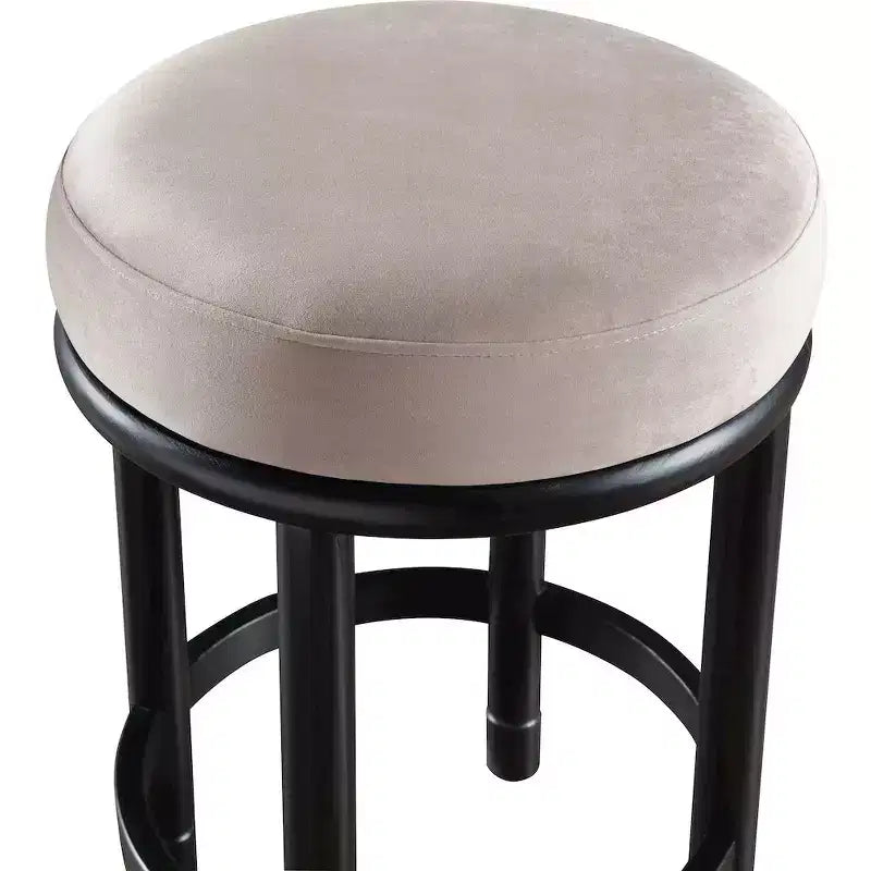 Meridian Furniture, Tabouret de comptoir en velours Monette taupe