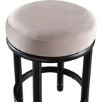 Meridian Furniture, Tabouret de comptoir en velours Monette taupe