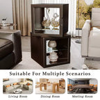 ATJafurn Vitrine en verre double face, Vitrine pour objets de collection, Vitrine décorative en verre avec étagères réglables pour le salon