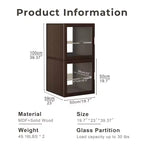 ATJafurn Vitrine en verre double face, Vitrine pour objets de collection, Vitrine décorative en verre avec étagères réglables pour le salon