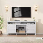 Meuble TV moderne 65 po | Portes doubles semi-ouvertes et 8 compartiments | 3 tablettes réglables | PB+MDF | pour salon et chambre à coucher
