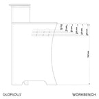 Bureau de studio Glorious Workbench, Noir
