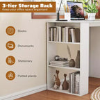 Costway 35,5" Bureau Compact pour PC Portable Style Moderne avec Étagère Latérale Blanc/Noir/Gris/Marron
