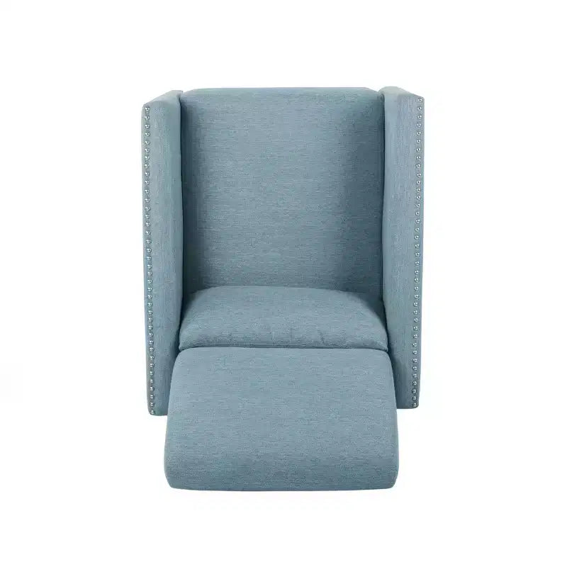 Fauteuil inclinable contemporain GDFStudio Alscot en tissu avec clous décoratifs
