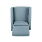 Fauteuil inclinable contemporain GDFStudio Alscot en tissu avec clous décoratifs