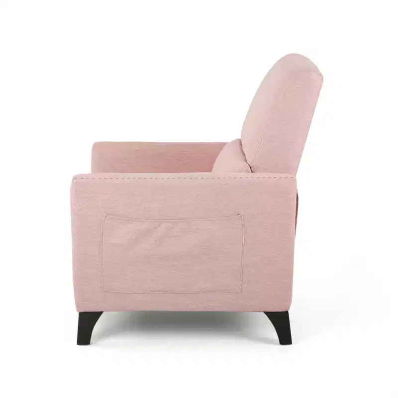 Fauteuil inclinable contemporain GDFStudio Alscot en tissu avec clous décoratifs