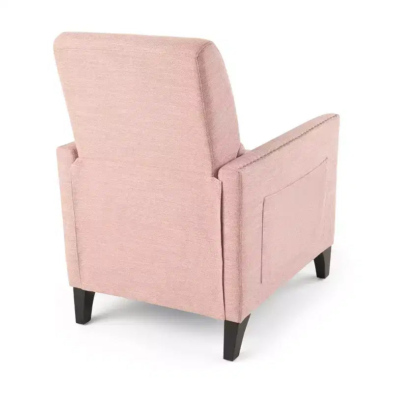 Fauteuil inclinable contemporain GDFStudio Alscot en tissu avec clous décoratifs