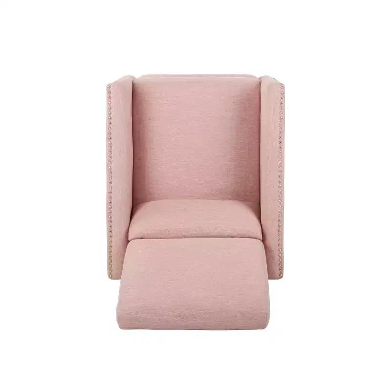 Fauteuil inclinable contemporain GDFStudio Alscot en tissu avec clous décoratifs