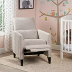 Fauteuil inclinable contemporain GDFStudio Alscot en tissu avec clous décoratifs